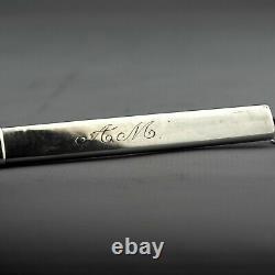 Novelty Victorian Solid Sterling Silver Cased Campaign Folding Scissors. 1899