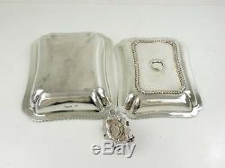 OUTSTANDING Victorian SILVER ENTREE DISH London 1855 Coat of Arms 1580g CANADA