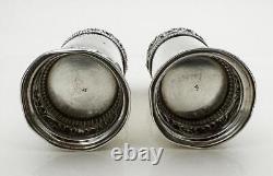 PAIR PEPPERPOTS STERLING SILVER VICTORIAN London 1900 Wakely & Wheeler