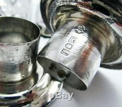 Pair Beautiful ANTIQUE Victorian Adam Style English Sterling Silver Candlesticks