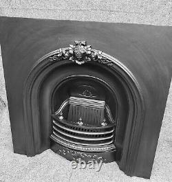 Pair Of Large Cast Iron Fireplace / Fire / Insert / Victorian Style / Solid Fuel