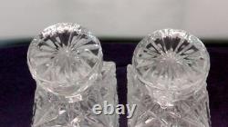 Pair of Silver Rimmed Heavy Cut Glass Spirit Decanter dates 1972