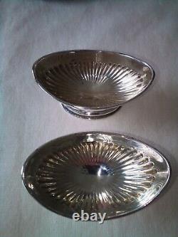 Pair of Victorian Colburn & Co silver salts London 1899