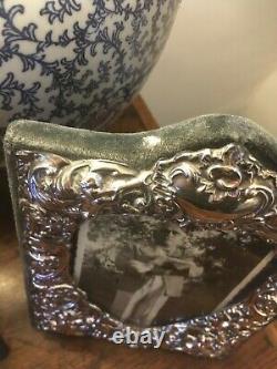 Pair of sterling silver photo / picture frames