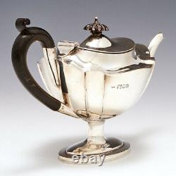 Pedestal Foot Sterling Silver Teapot London 1898