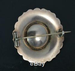 Quality Victorian Scottish Silver & Citrine Target Brooch of Thistle Design