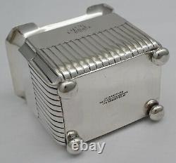 Quality Victorian sterling silver tea caddy, Gs&Ss Co. London 1894, 98mm, 159g