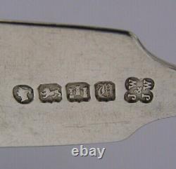 RARE 78g EXETER STERLING SILVER THOMLINSON FAMILY CRESTED FORK 1856 ANTIQUE