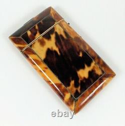 RARE BEAUTIFUL VICTORIAN Faux BLONDE TORTOISESHELL SMALL CARD CASE c1900