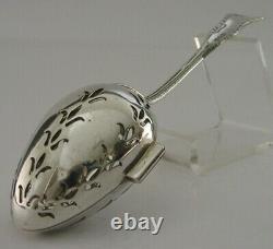 RARE ENGLISH STERLING SILVER TEA INFUSER STRAINER 1898 ANTIQUE 36g VICTORIAN