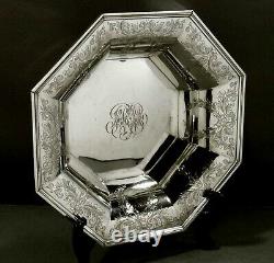 R. Wallace Sterling Center Bowl c1925 HAND DECORATED