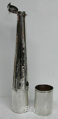 Rare 1914 London Sterling Silver Victorian English Long Flask