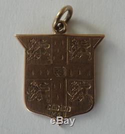 Rare Antique Victorian English Cambridge University 9ct Gold Football Medal