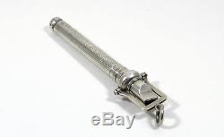 Rare Antique Victorian Novelty Solid Silver Whistle Propelling Pencil, c1880