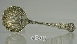 Rare Bacchanalian Pattern Solid Silver Sugar Sifter Spoon 1892 Antique