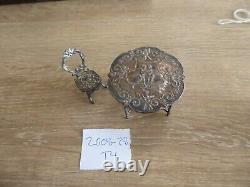 Rare Dolls House Victorian Solid Silver Miniture Table And Chair