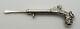 Rare Mordan Sterling Silver Toothpick In Form Of A Gun / Pistol Circa 1840