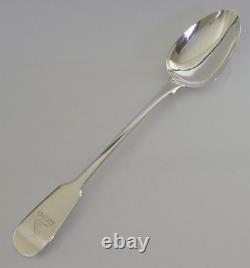 Rare Owl Crested Sterling Silver Basting Spoon 1845 Antique Victorian