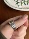 Rare Pansy Photo Locket Mourning Ring French Victorian Art Nouveau Solid Silver