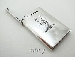 Rare Sampson Mordan Antique Victorian English Sterling Silver Vesta Match Case