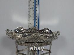 Rare Solid Silver Victorian Sweet Dish 1896
