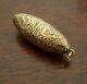 Rare Stunning Victorian Gilt Floral & Scroll Chatelaine Oval Scent Bottle 1881