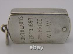 Rare Victorian Antique Sterling Silver Northlands Vesta Case 1879 Antique