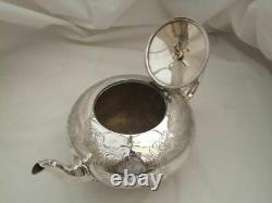 Rare Victorian Hm Sterling Silver Bullet Teapot 1839
