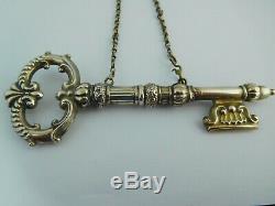 Rare Victorian Novelty Key Chatelaine Needle Case