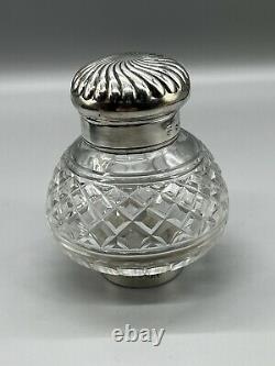 Rare Victorian Solid Silver & Cut Glass Perfume Bottle London 1892 EFHT
