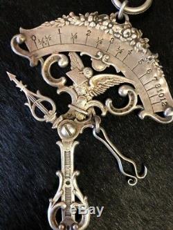 Rare Victorian Sterling GORHAM Hanging Postal Letter Scale ornate Theodore Starr