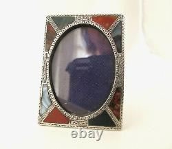 Rare and fabulous silver and Scottish hardstone small frame James Fenton 1899