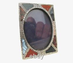 Rare and fabulous silver and Scottish hardstone small frame James Fenton 1899