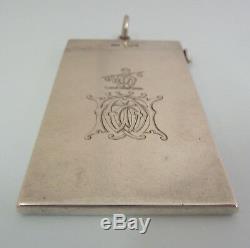 SAMPSON MORDAN Victorian Solid SILVER Card Case. London 1884