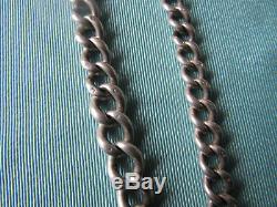 SUPERB Antique Heavy Victorian Sterling SILVER'GRADUATED' Albert Watch Chain
