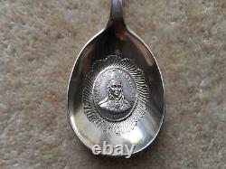 Scarce London 1899 Large Silver Trusty Servant Finial & Manners Maketh Man Motto