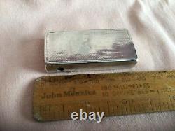 Scottish Solid Silver Rare Victorian Vesta/cheroot Case Date 1881 Edinburgh Used