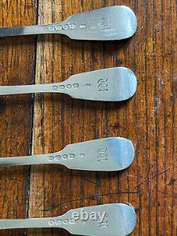 Set Of Four Victorian Sterling Silver Desert Forks. London, 1854
