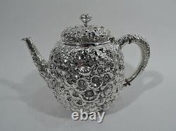 Shiebler Coffee Tea Set 1493 Antique Repousse American Sterling Silver
