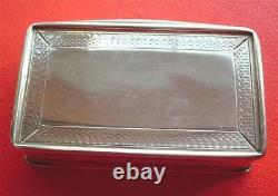 Silver. Antique English Snuff Box. 1839 Francis Clark. Birmingham