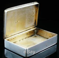 Silver & Enamel Snuff Box Vesta Case, Birmingham 1890, Howard James