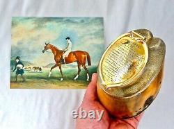 Silver Horse Racing Hoof Inkwell Trophy. 10th Cesarewitch Winner 1848 The Cur