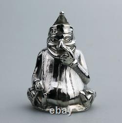 Silver Pepper Shaker rare antique novelty Mr Punch William Sparrow C. 1903