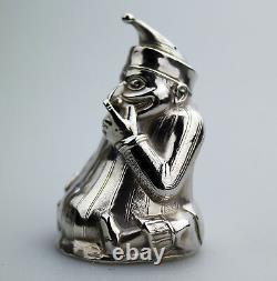 Silver Pepper Shaker rare antique novelty Mr Punch William Sparrow C. 1903