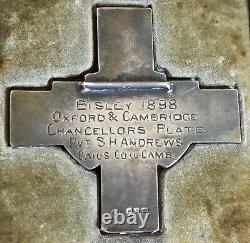 Silver Shooting Medal Trophy. Cambridge University Chancellors Plate Winner 1898