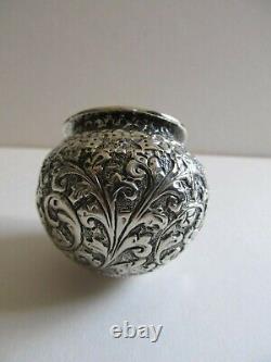 Silver pin cushion Rare Roly Poly Type Victorian/Edwardian Antique