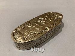 Simon Rosenau Fine Late Victorian Hanau Silver Repousse Cherubs Snuff Box