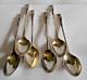 Six Sterling Silver Tea Spoons Victorian London 1892