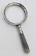 Small Victorian Sterling Silver & Agate Handle Magnifying Glass 1893