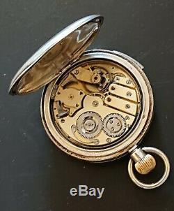 Solid 935 Sterling Silver Quarter Repeater Pocket Watch